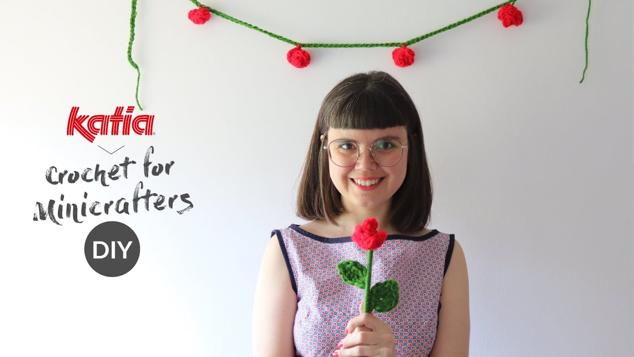 🚸 Crochet para Minicrafters 🌹 Guirnalda y rosas de ganchillo para regalar y decorar tu hogar