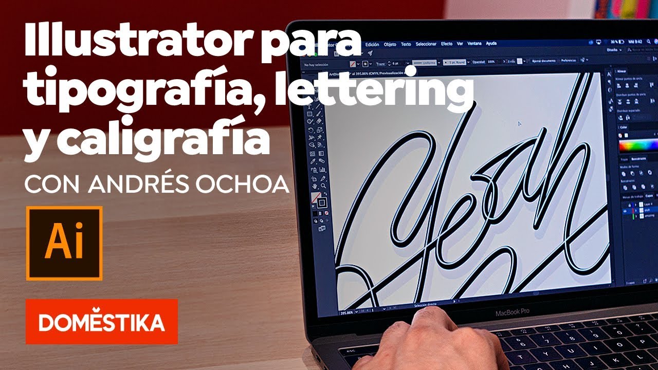 Curso Online de Adobe Illustrator para tipografía, lettering y caligrafía - Domestika Basics