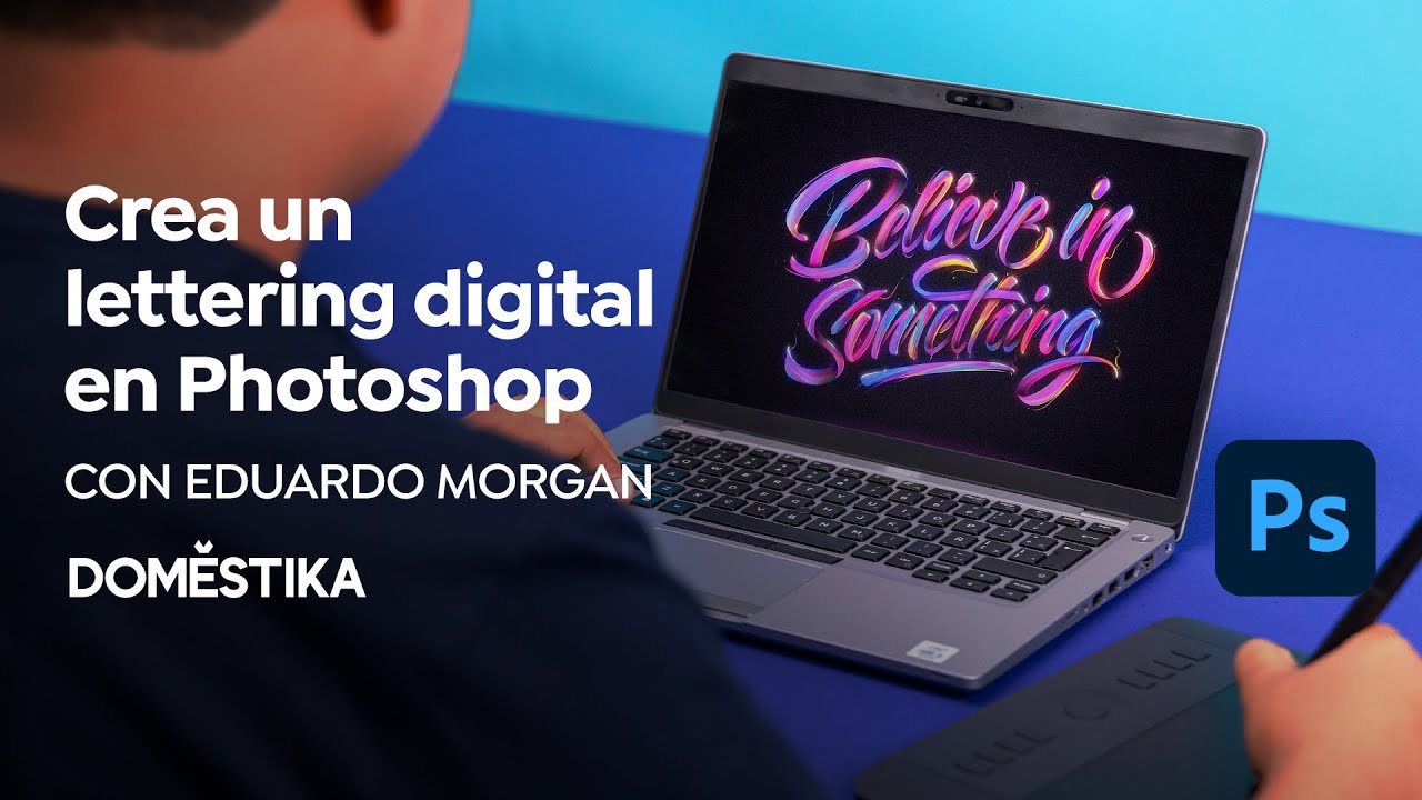 CURSO ONLINE Lettering digital en Photoshop con reflejos y colores vivos de Eduardo Morgan