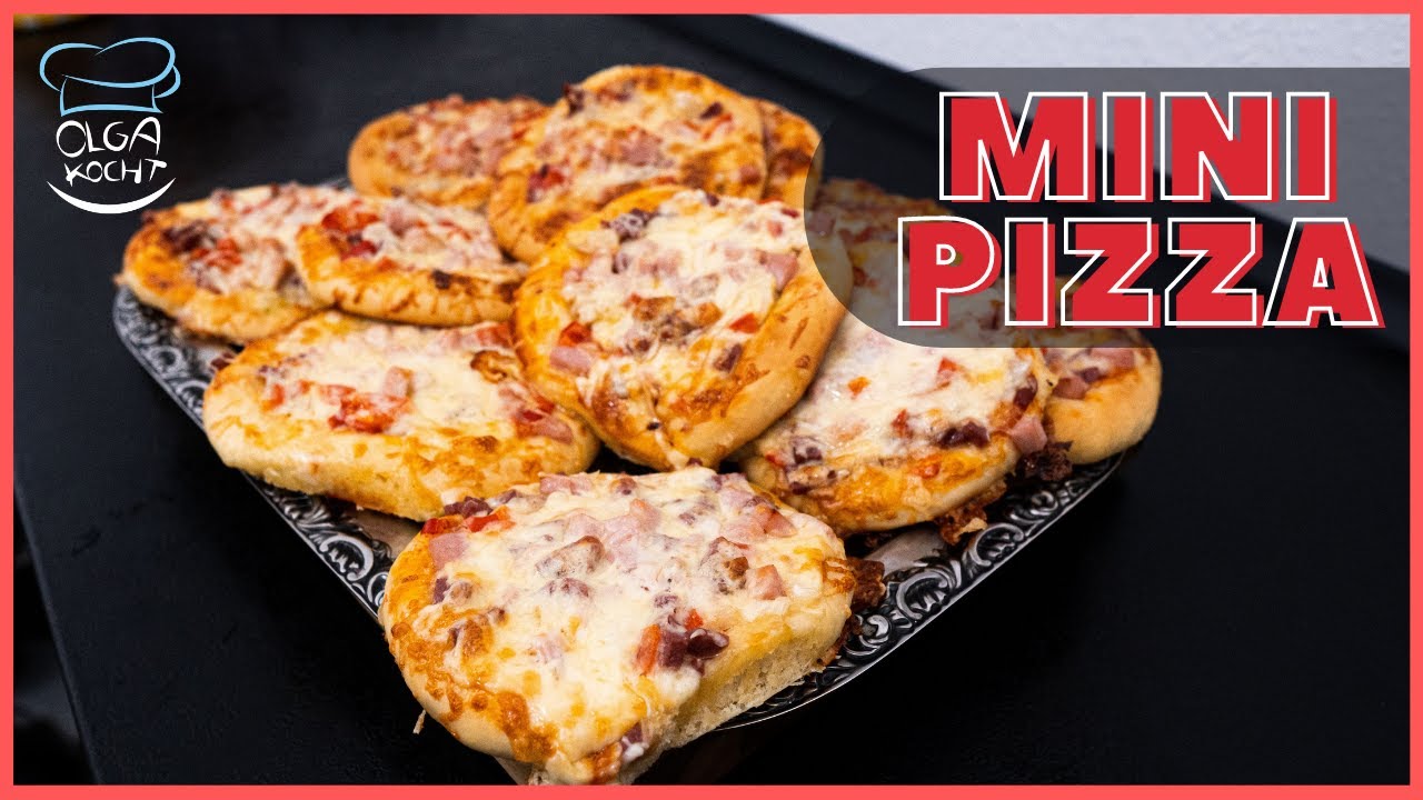 Einfaches MINI PIZZA Rezept 🍕 Perfekt für Partys | Rezept mit Leckerem Belag | Auch zum einfrieren