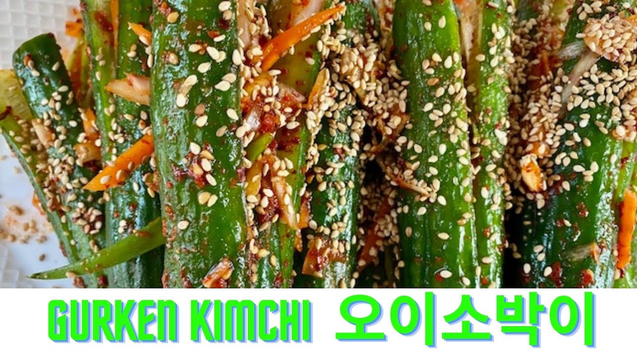 How to: Cucumber Kimchi Sub(En + Dt) Oi Sobagi(오이소박이) Wie man Gurken Kimchi macht