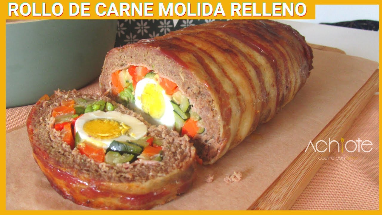 Increíble receta con Carne Molida | Rollo de Carne Molida Relleno económico y fácil de preparar