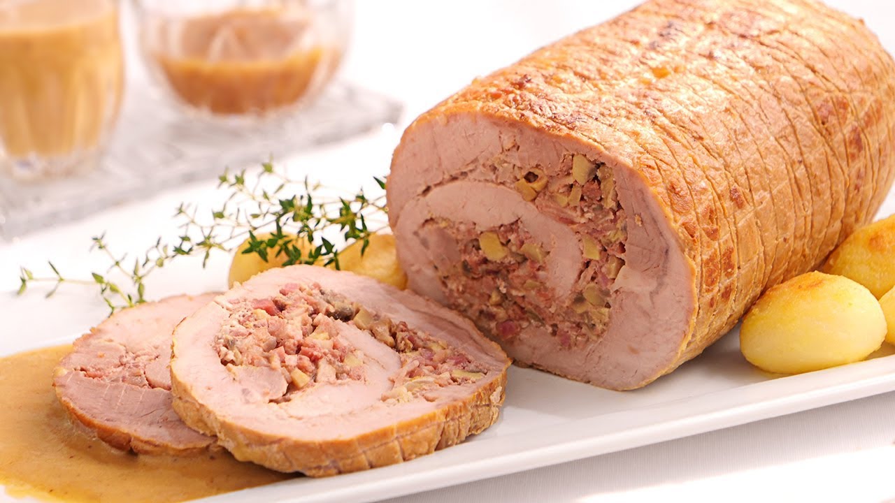 Lomo de cerdo en Salsa Relleno sin Horno | Receta muy Deliciosa para Navidad