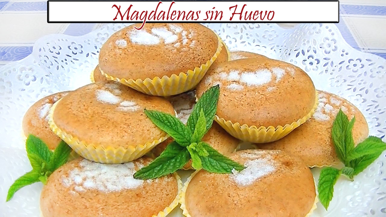 Magdalenas Caseras sin huevo | Receta de Cocina en Familia