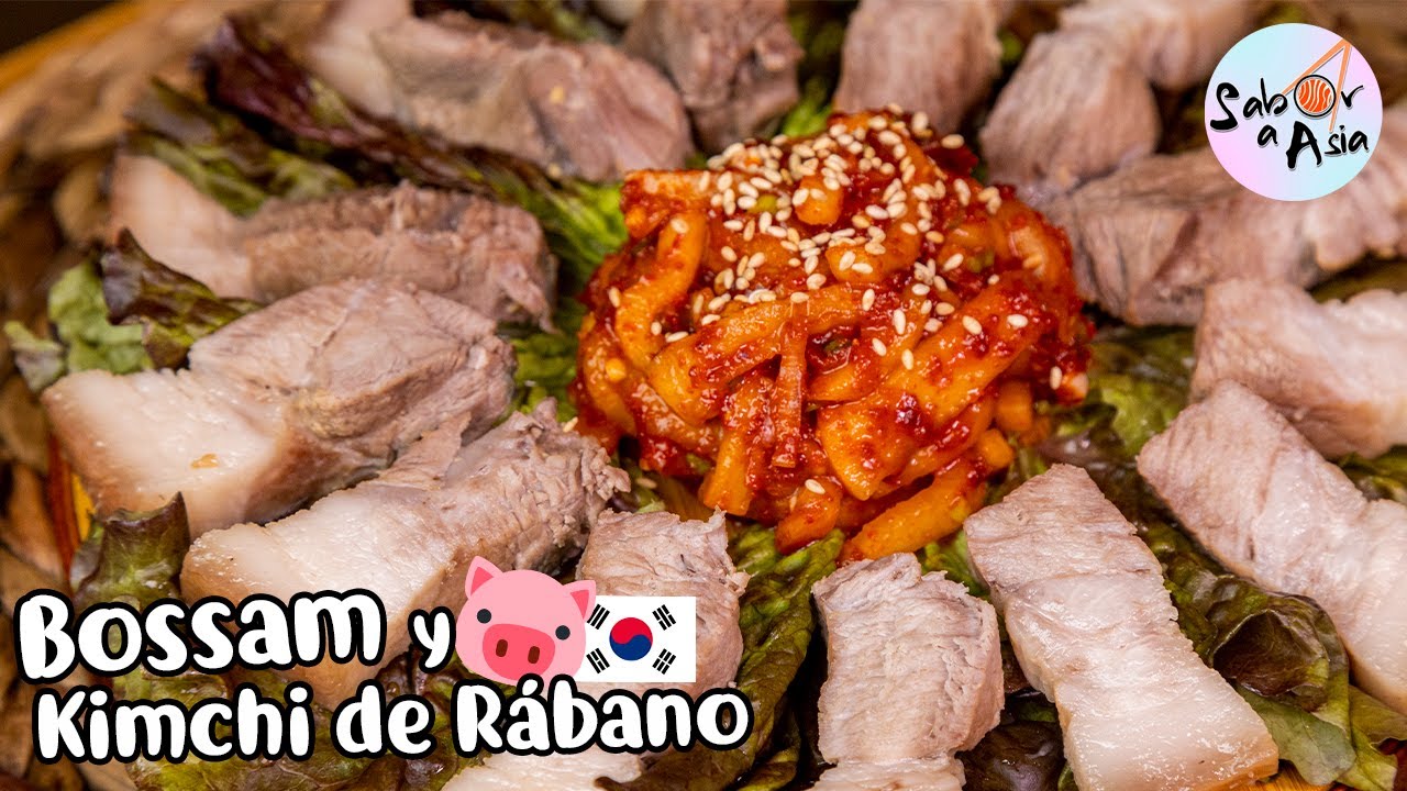 Manjar Coreano 🤌🏼😋 | Bossam y Kimchi de Rábano