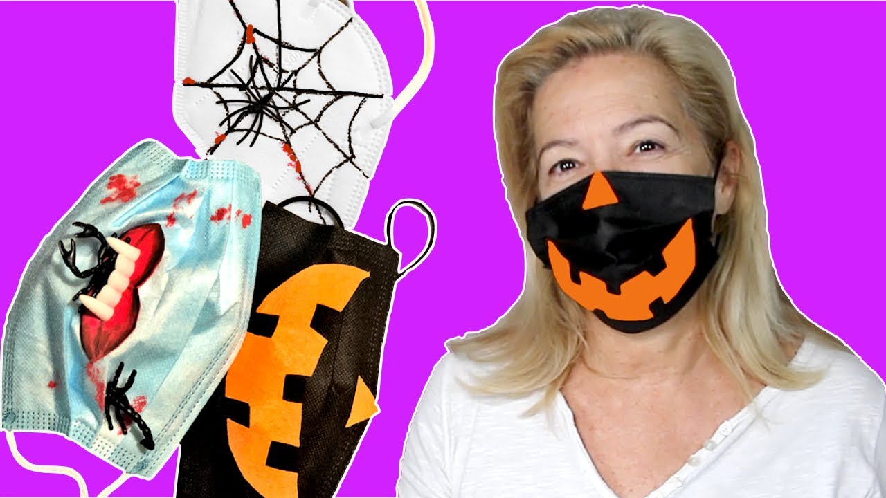 Mascarilla para Halloween casera. 4 DIY disfraz cubre boca