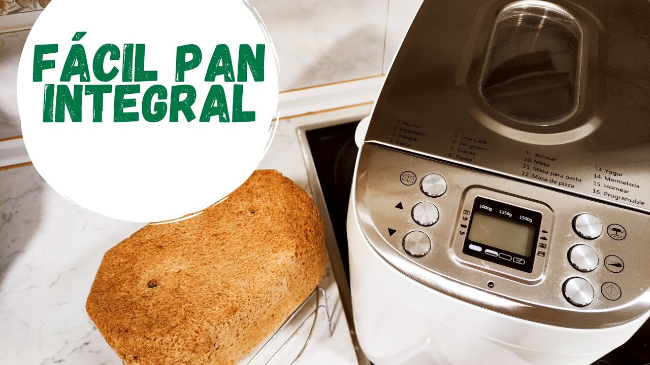 Pan integral fácil de hacer - Pan integral hecho con la panificadora automática