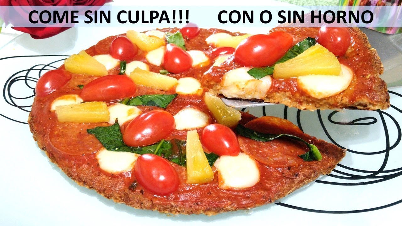 PIZZA DE COLIFLOR SIN GLUTEN SIN HUEVO SIN COLESTEROL