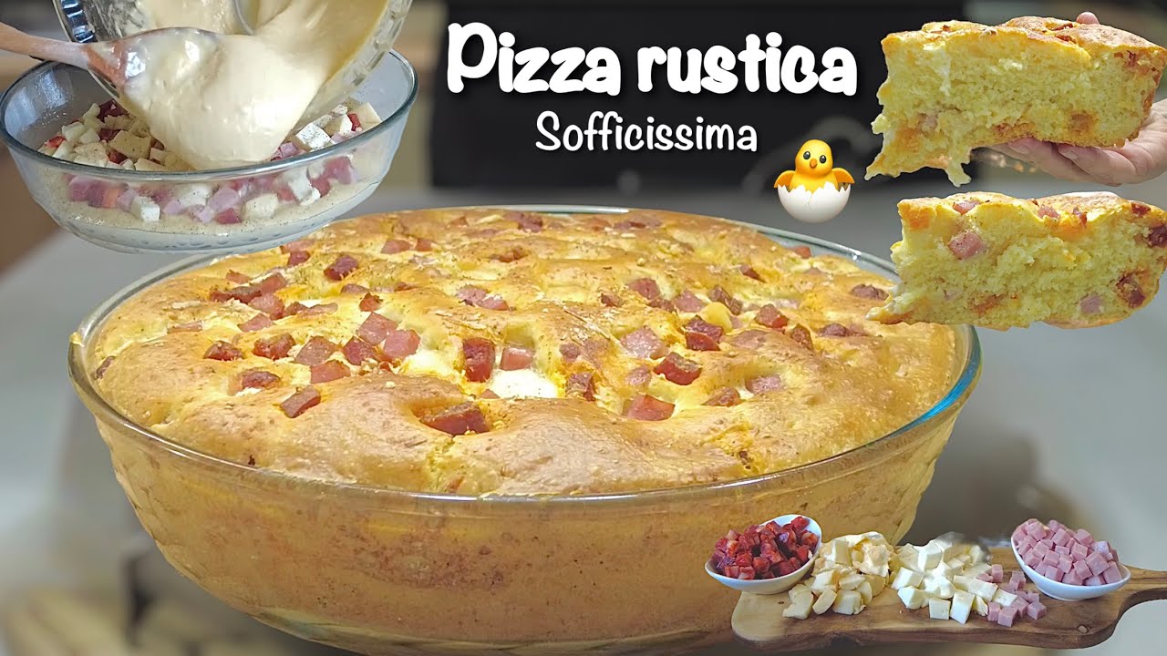 PIZZA DE PASCUA RÚSTICA MUY BLANDA con masa blanda