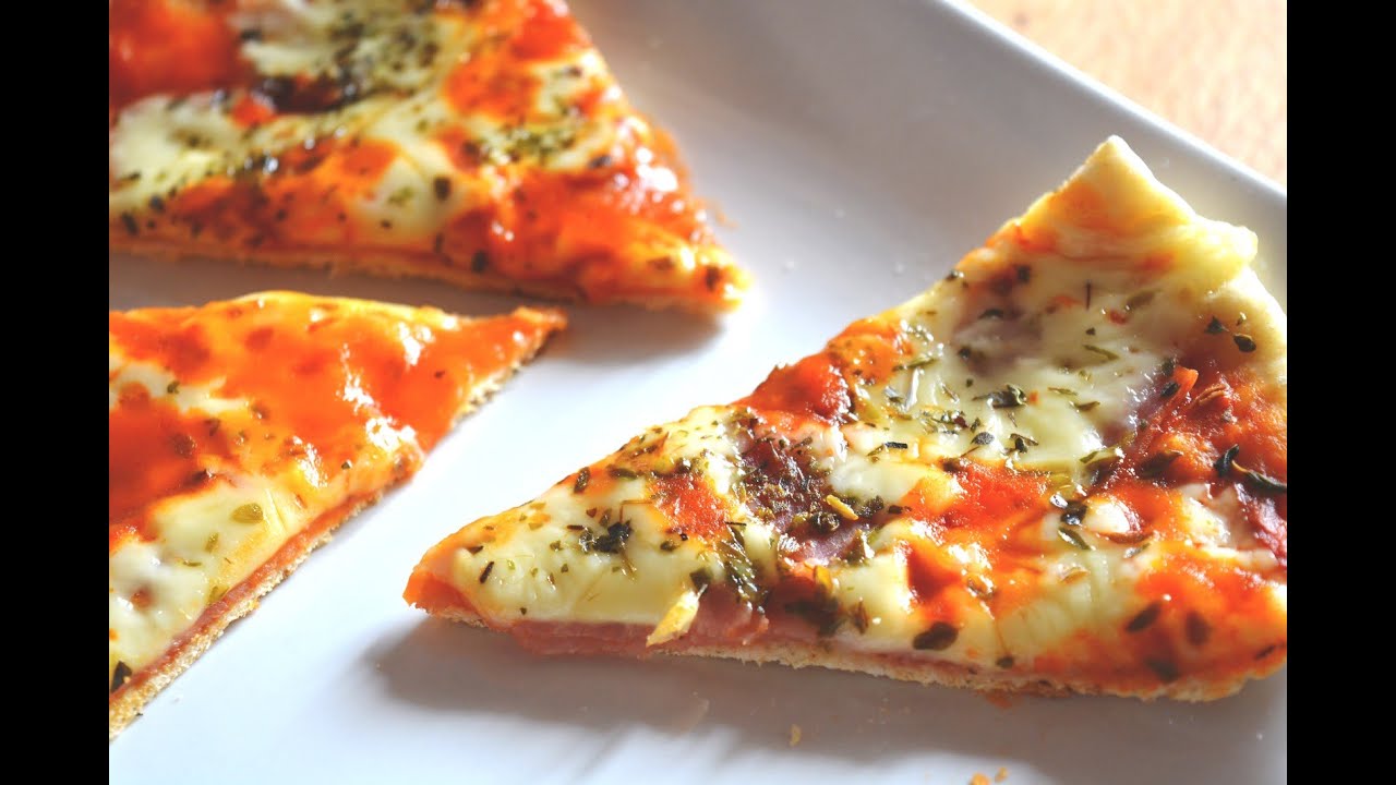 PIZZA SIN HORNO y sin LEVADURA FACIL, RAPIDA. HOMEMADE PIZZA WITHOUT OVEN yeast-free pizza