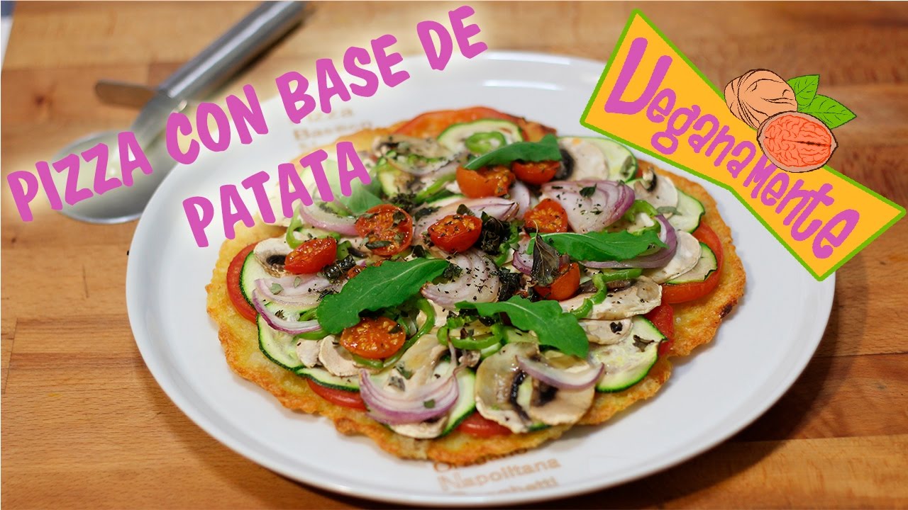 🍕 PIZZA VEGETAL Con Base de PATATA 🥔 | Recetas Veganas |Veganamente