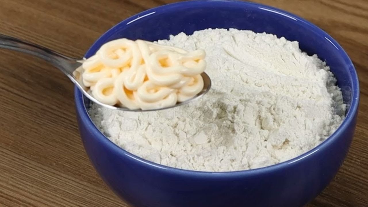 ¡Solo trigo y mayonesa! ¡Te sorprenderá esta receta!
