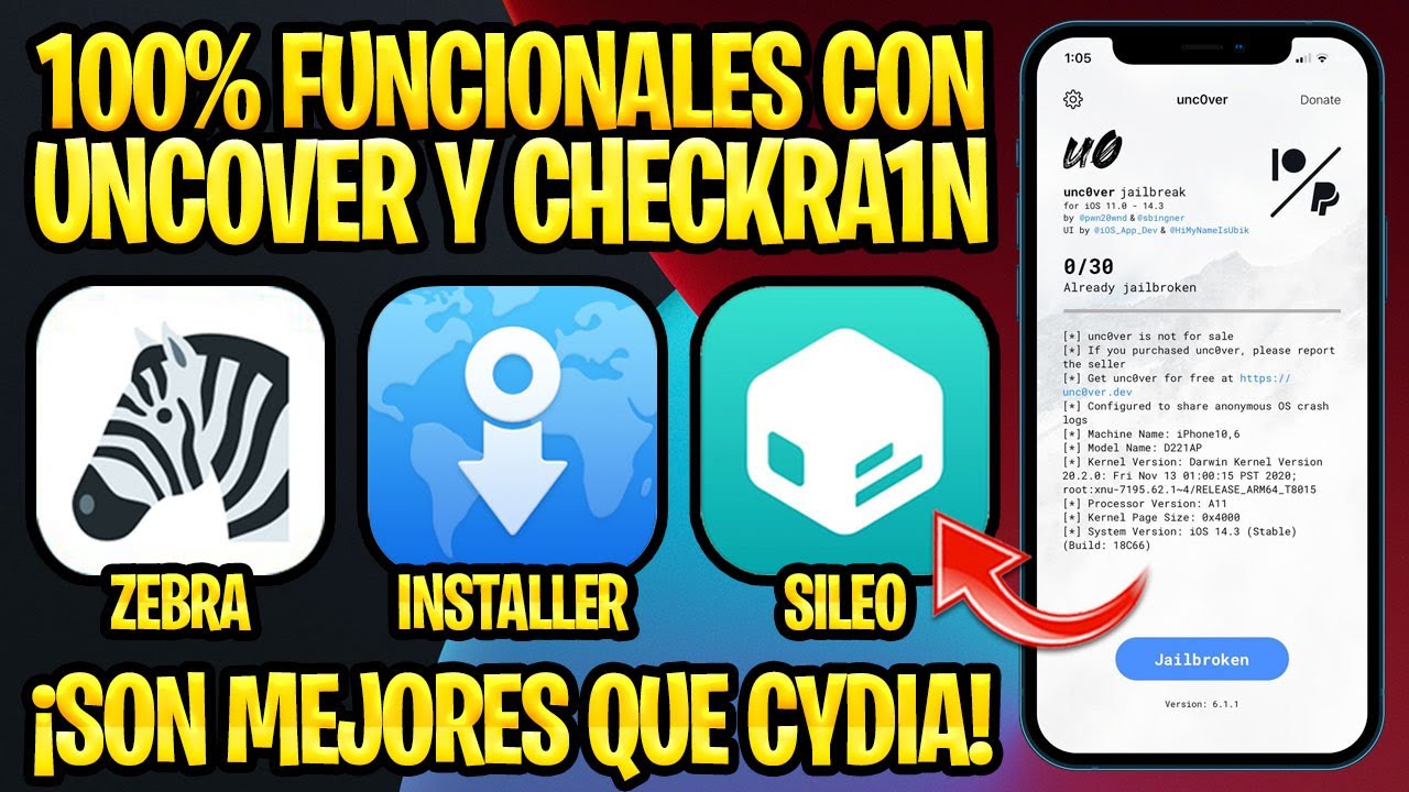 TUTORIAL CHAO CYDIA ✅ SILEO, ZEBRA e INSTALLER EN CUALQUIER JAILBREAK iOS 14