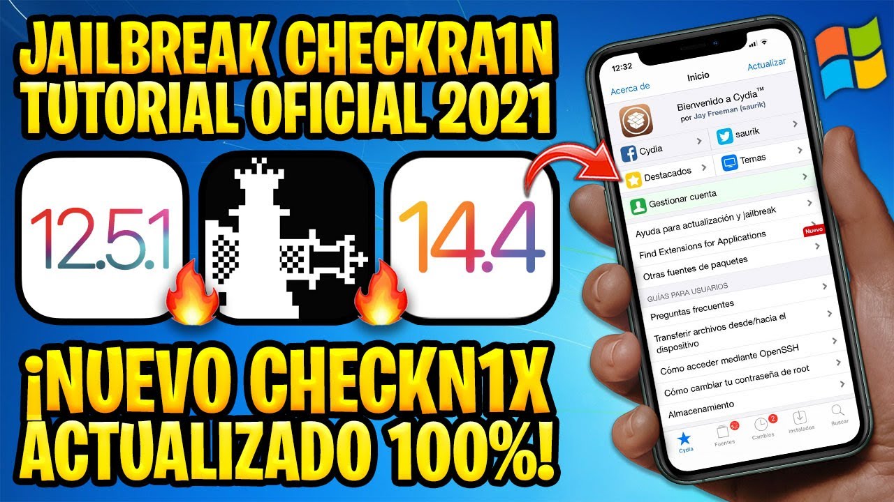 ¡TUTORIAL CHECKRA1N WINDOWS! ✅ JAILBREAK iOS 14.4 y 12.5.1 OFICIAL (Checkn1x)