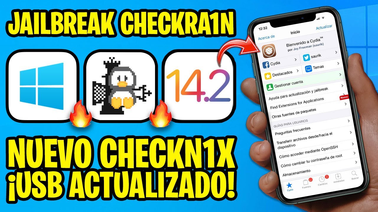 TUTORIAL CHECKRA1N WINDOWS PORTABLE ✅ Jailbreak iOS 14.2 y 12.4.9 OFICIAL (Checkn1x USB)