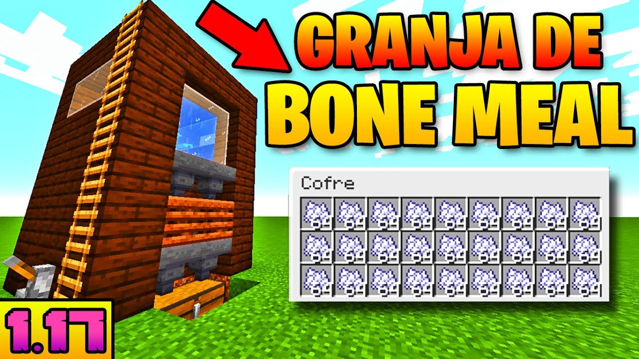 1.17 COMO HACER UNA GRANJA DE POLVO DE HUESO EN MINECRAFT BEDROCK (PE,XBOX,PS4, NINTENDO,W10)