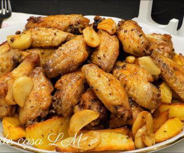 ALITAS DE POLLO FRITO AL AJILLO RECETA FÁCIL Y CON POCOS INGREDIENTES