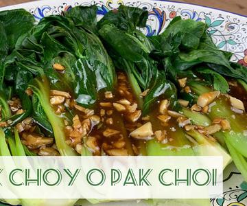 Bok choy o Pak choi - Col china saltada y al vapor