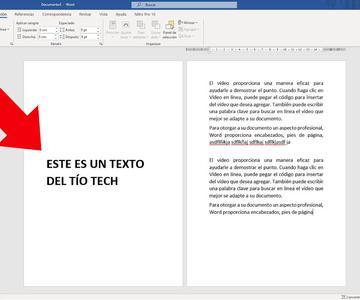 Como centrar un texto verticalmente en Word