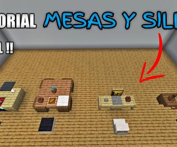 💺¿Como HACER MESAS y SILLAS en Minecraft?*Muy Fácil*🛋