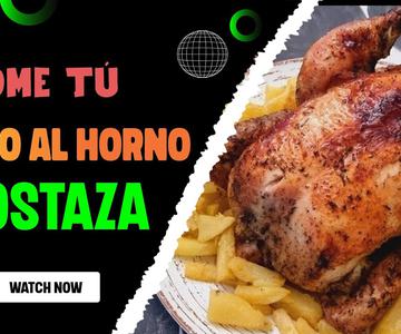 Como hacer un Pollo al horno con Mostaza - (Pollo al horno mostaza) - @cometu