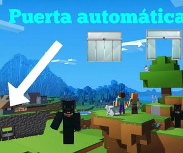 Como hacer una puerta automática en minecraft bedrock