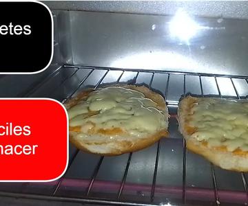 Como preparar unos MOLLETES de FRIJOLES con QUESO receta facil en HORNO ELECTRICO | Oster