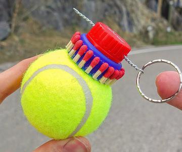 el Invento MÁS LOCO que he construido con una PELOTA DE TENIS 💥🤯