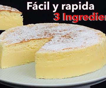 FANTASTICA! Tarta de queso de 3 ingredientes (Sin Chocolate, ni harinas)