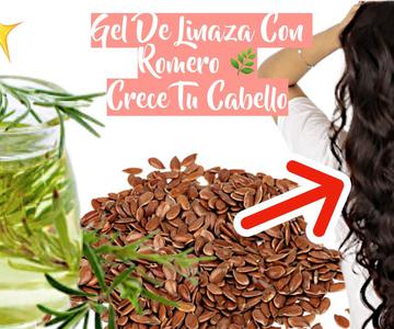 GEL DE LINAZA Y ROMERO PARA DETENER LA CAIDA Y ACELERAR EL CRECIMIENTO DEL CABELLO 🌿 PELO SALUDABLE