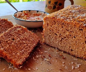 PAN DE COCO INTEGRAL SALUDABLE Sin Aceite Sin Lactosa Sin huevo VEGANO SALUDABLE Recetas de Gri