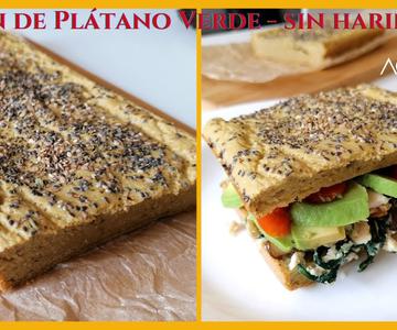 PAN de PLÁTANO VERDE o plátano macho | El mejor PAN SIN HARINAS para un delicioso SANDWICH