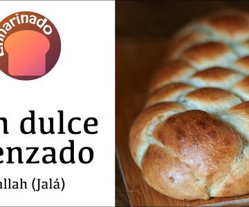 Pan dulce trenzado sin huevo tipo Challah (Jalá) - www.enharinado.com