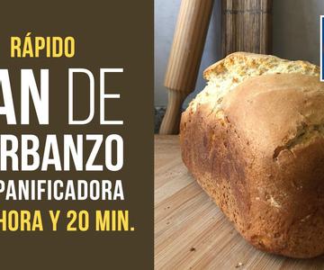 Pan Rápido de Harinas de Garbanzo y Trigo en Panificadora de Lidl y Moulinex Homebread Baguette