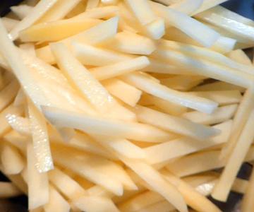 Papas fritas - pommes pailles - ¿cómo hacer papas fritas finas? papas fritas pailles en casa