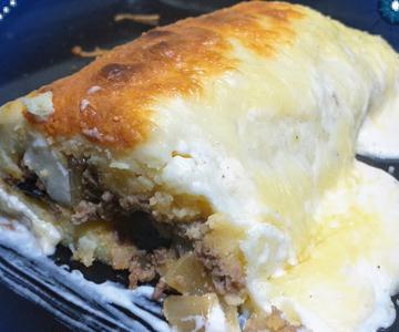 PASTEL DE PATATA CON CARNE DE TERNERA - con puré de patata - RECETAS EN MENOS DE 3 MINUTOS