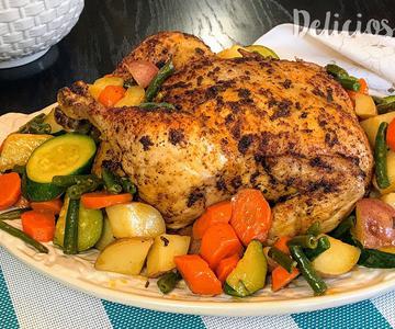 Pollo al Horno con Verduras / Oven Roasted Chicken with Vegetables