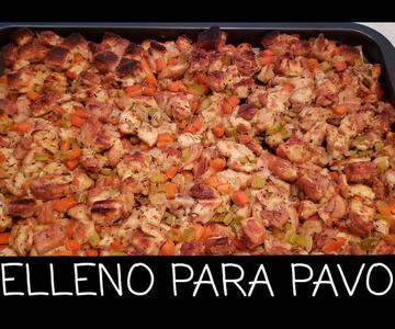 Relleno o stuffing para pavo facil delicioso y doradito