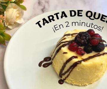 Tarta de queso en 2 MINUTOS🍰 al microondas | Cheesecake fácil y rápido😋