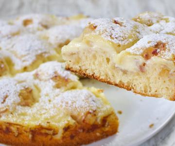 Tarta Fácil de Manazana con Natillas 🍎 ¡¡En pocos minutos!! ¡Postre fácil para triunfar!.