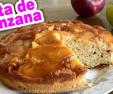 Torta Volteada de Manzana 🍎 fácil y riquísima