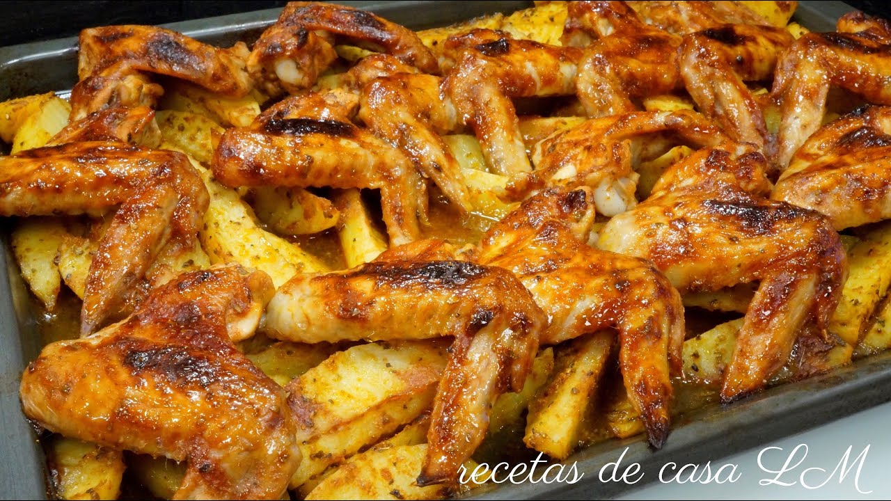 ALITAS DE POLLO AL HORNO ALITAS RÁPIDAS Y FÁCILES CON PATATAS CAJÚN | QUICK WINGS WITH