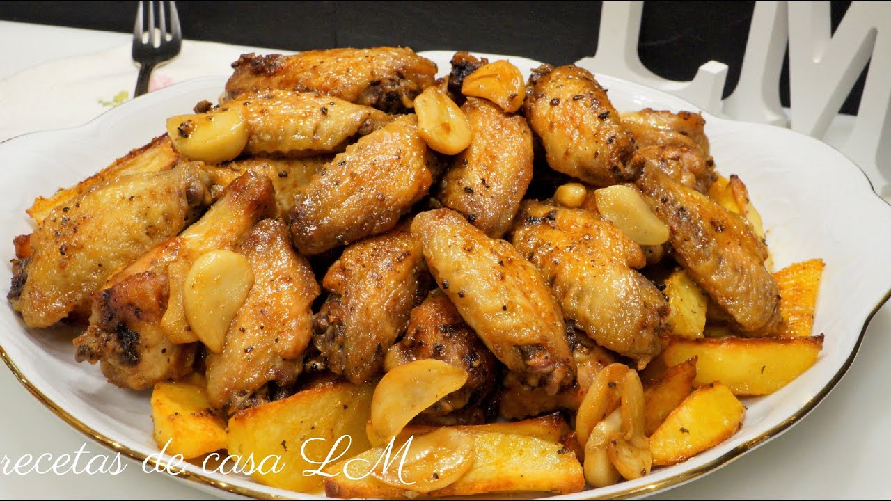 ALITAS DE POLLO FRITO AL AJILLO RECETA FÁCIL Y CON POCOS INGREDIENTES