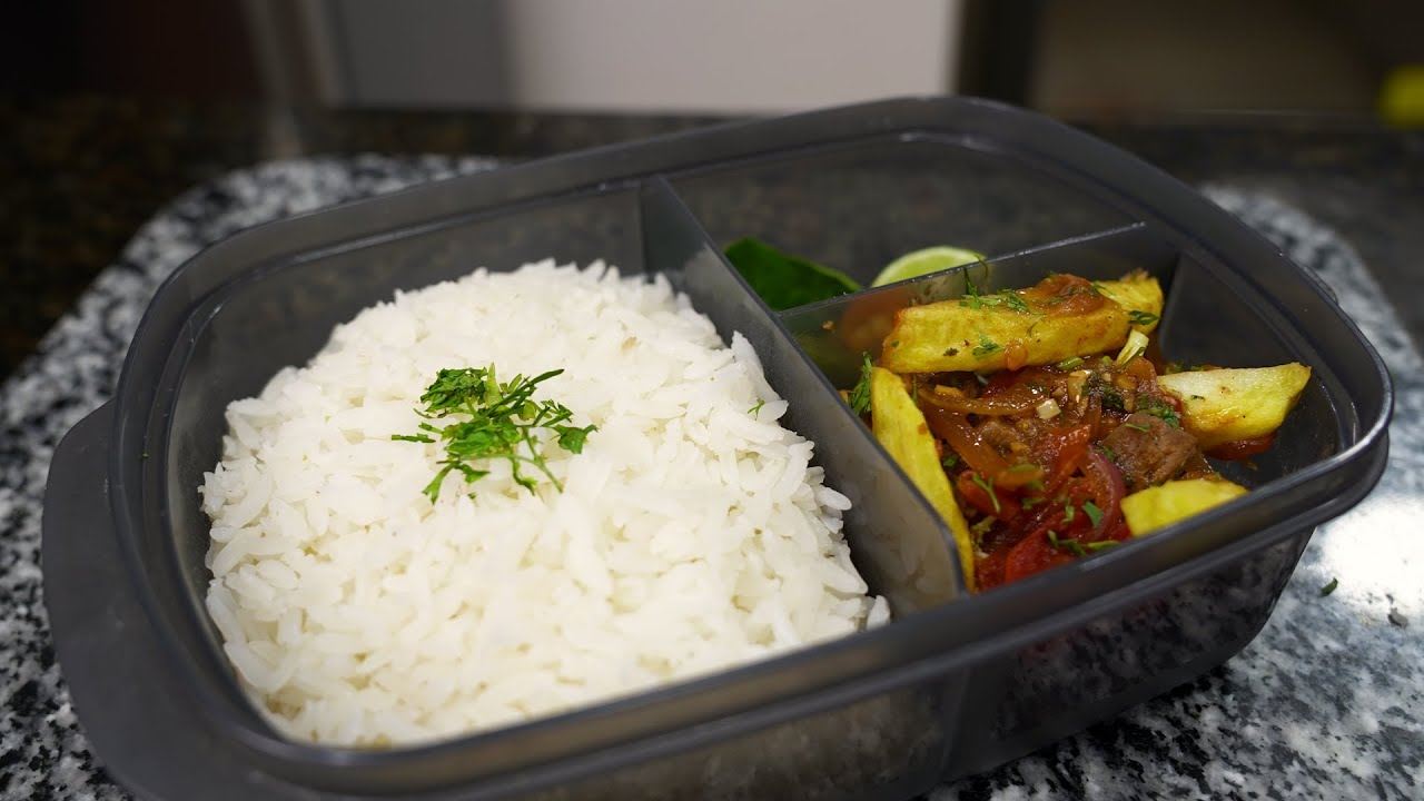 Almuerzo fácil y delicioso para llevar al trabajo || Lomo saltado