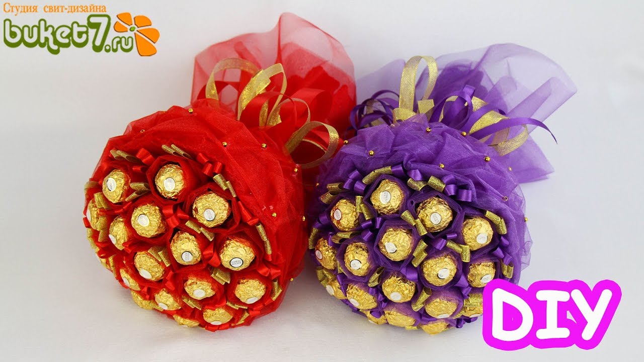 BOUQUET DE CONFET FERRERO ROSHE EN LA ORGANIZACIÓN ☆ UN DULCE REGALO PROPIO MANOS DIY