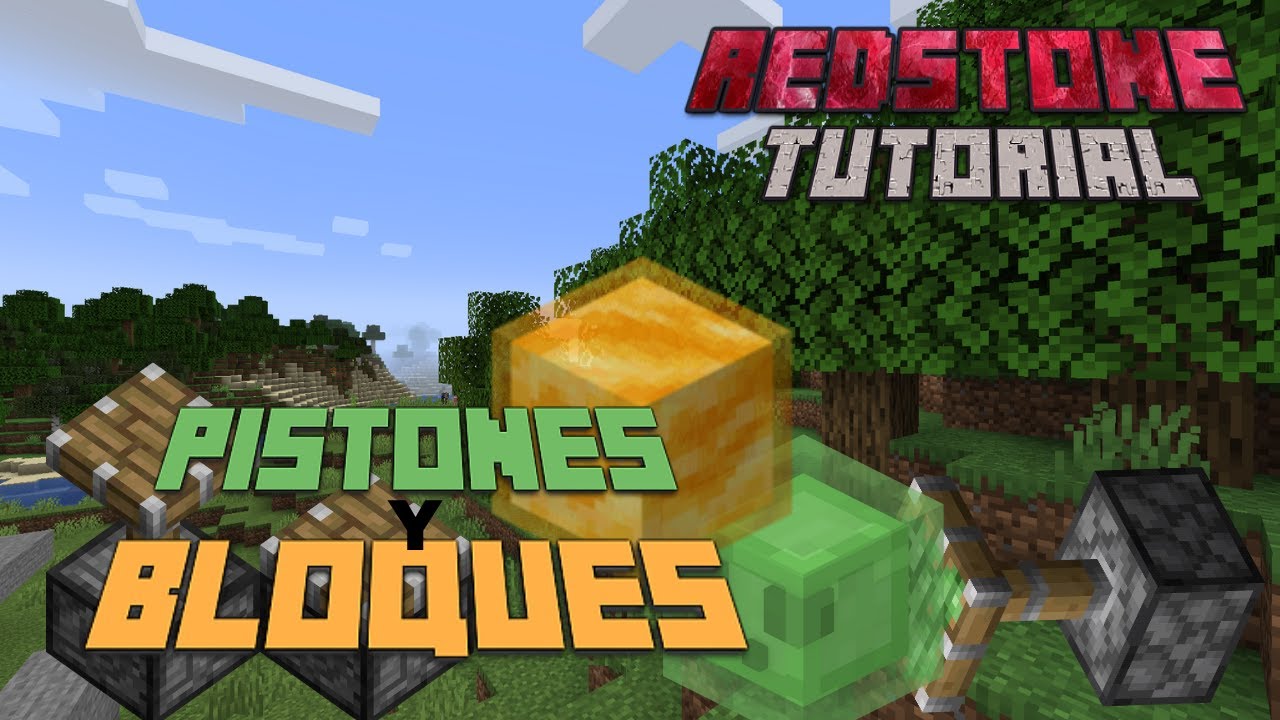 Cómo funcionan los pistones con los bloques de slim en Minecraft 1.18 - REDSTONE TUTORIAL 2022