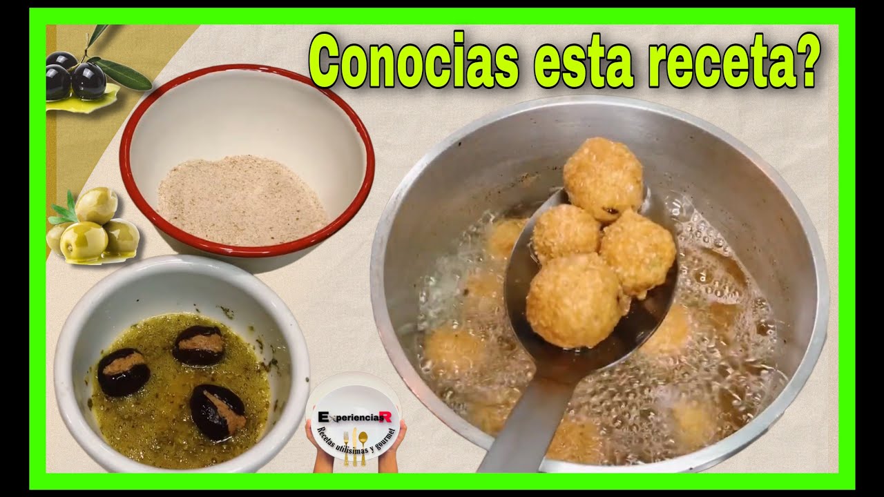 🫒Cómo hacer ACEITUNAS a la ESCOLANA rellenas 👉🏻 sorprende con esta RECETA FACIL