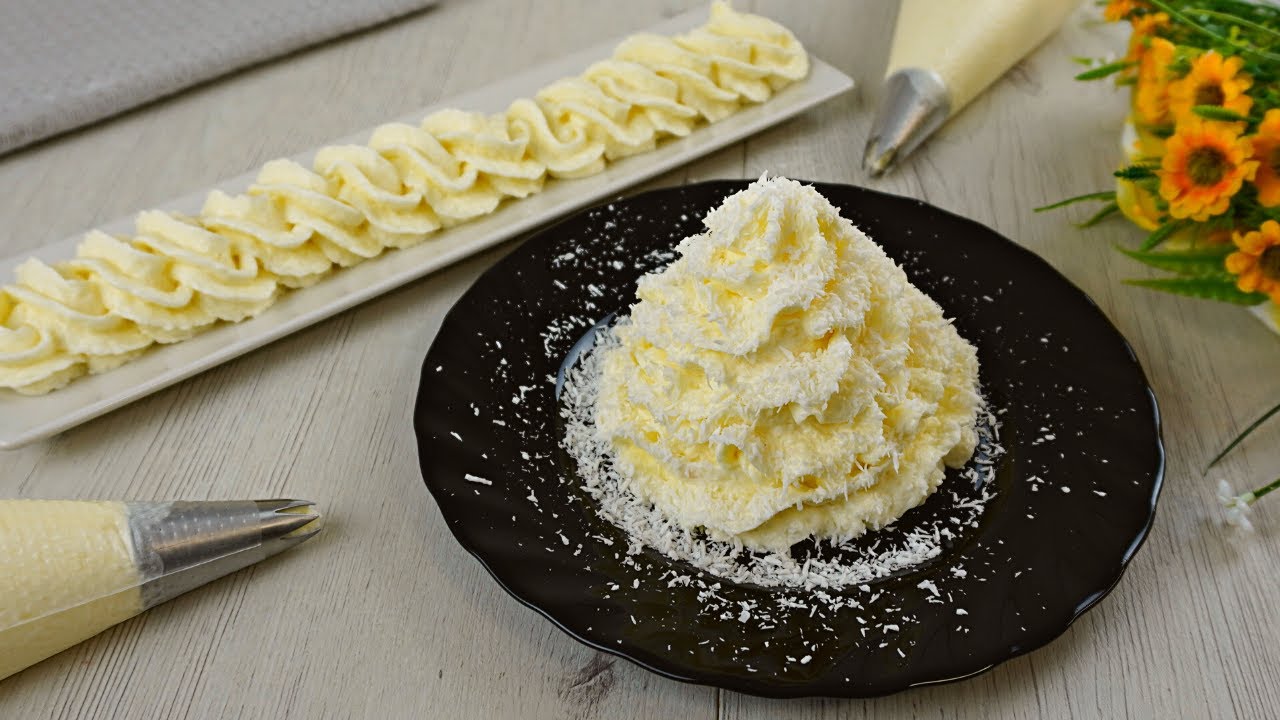 Como hacer Crema RAFFAELLO sin nata, sin mascarpone y sin queso crema | Crema para tartas