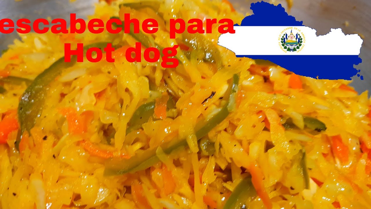 Como hacer ESCABECHE para HOT DOG /receta salvadoreña paso a paso y facil