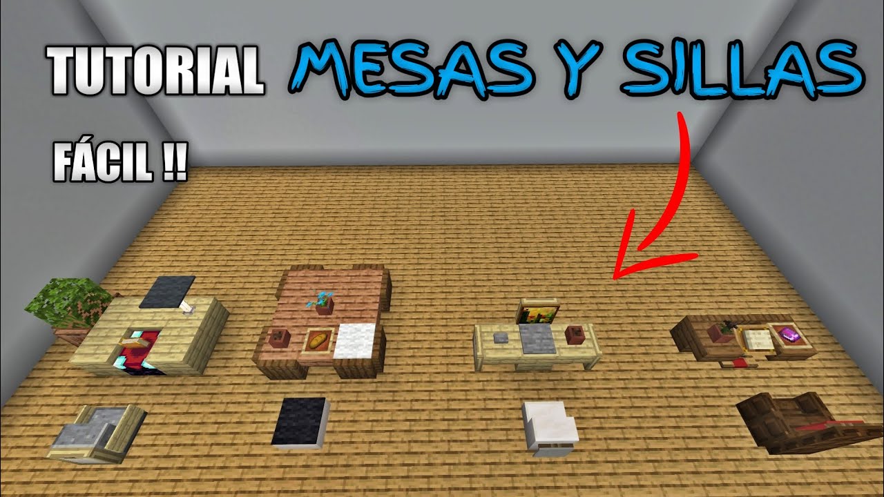 💺¿Como HACER MESAS y SILLAS en Minecraft?*Muy Fácil*🛋